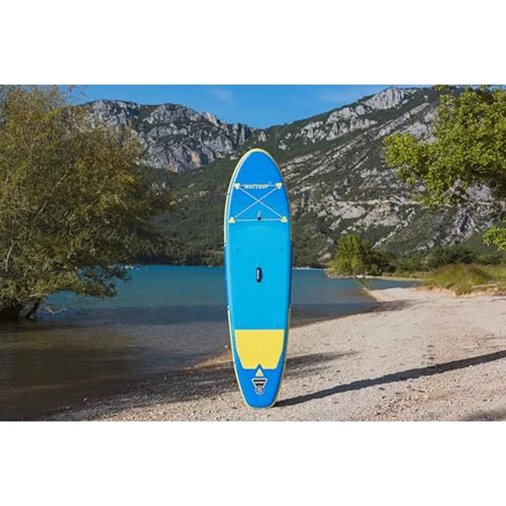 WattSUP F10 SUP Board Stand Up Paddle Surf-Board Paddel ISUP 305x81cm, Blau/Yellow – Bild 19