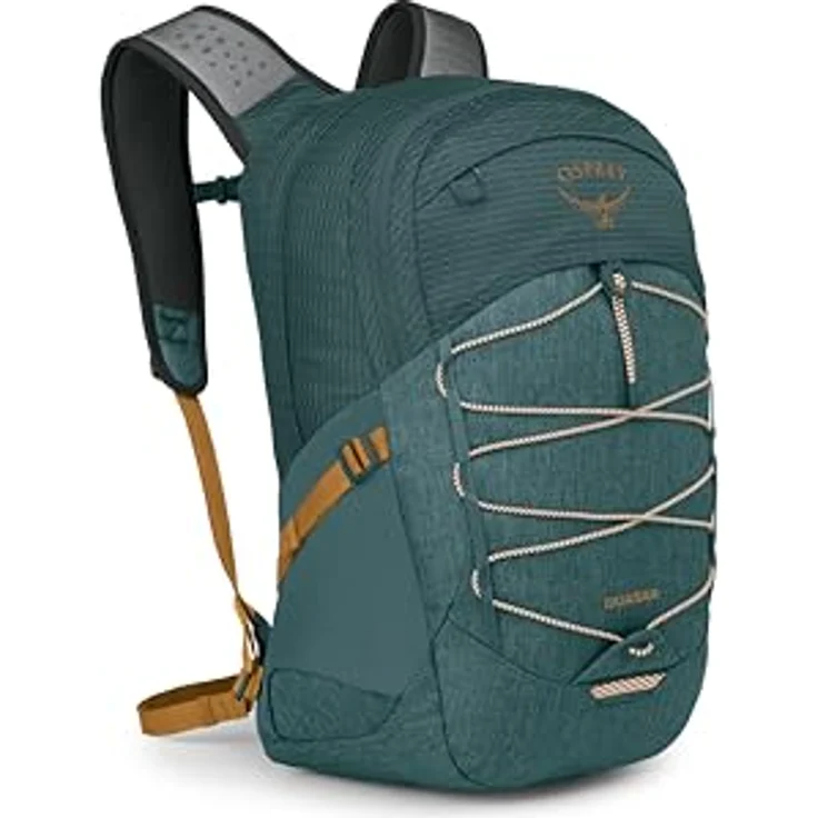 Osprey Quasar 26, Eleganter Alltagsrucksack mit gepolstertem 13-Zoll-Laptopfach, atmungsaktiver Rückenplatte und externem Bungee-Aufbewahrungssystem - Torrent Blue Heather – Bild 1