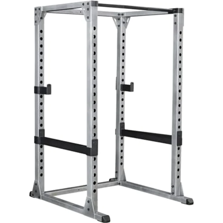 Body-Solid GPR378 Power Rack, Grau/Schwarz, One Size - Großes Design, 20 einstellbare Höhen, 105 cm gekrümmte Klimmzugstange – Bild 1