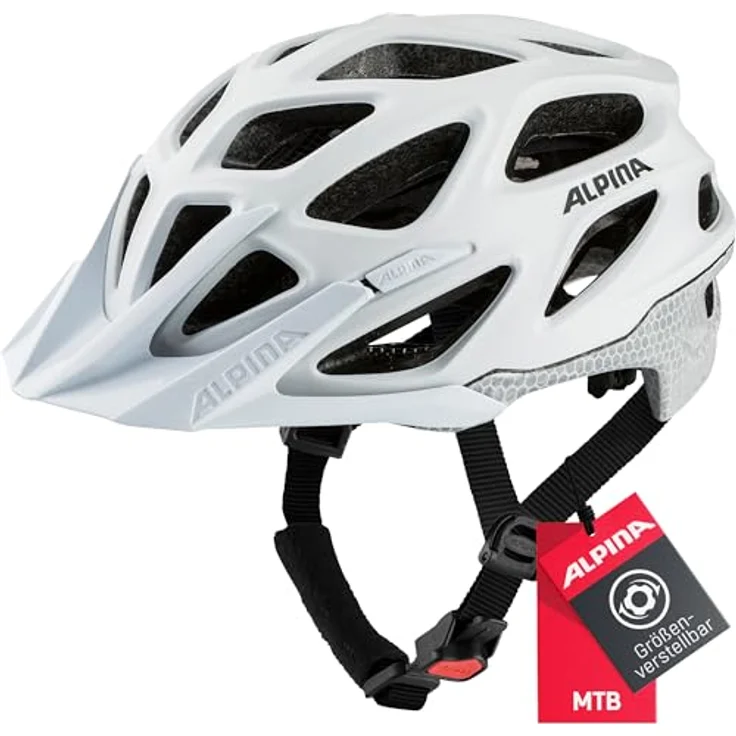 ALPINA MYTHOS REFLECTIVE - Reflektierender, Optimal Sichtbarer & Sicherer Fahrradhelm Mit Fliegennetz Für Erwachsene, white reflective, 52-57 cm – Bild 2