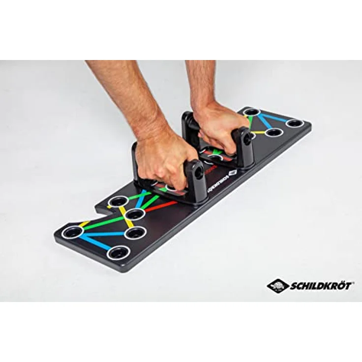 Schildkröt Push-Up Multitrainer, Push Up Board für das Muskelaufbautraining, Trainingsgerät für Zuhause, Farbcodierung, rutschfeste Griffe, Anti-Rutsch-Pads, 960144 – Bild 5