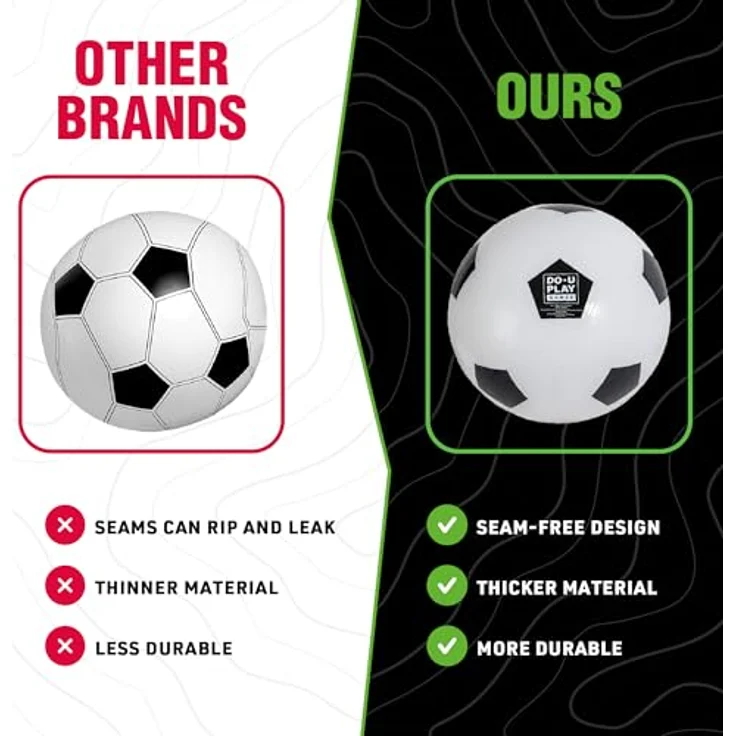 Hape DoUPlay Jumbo-Fußball, Ø 76 cm, aufblasbarer Riesen-Ball aus robustem Gummi, inkl. Handpumpe, für Kinder und Familie, ab 3 Jahren – Bild 5