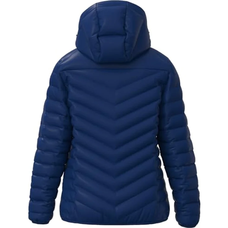 Erima CMPT Steppjacke Damen, dunkelblau, leicht, mit abnehmbarer Kapuze und tailliertem Schnitt, Gr 44 – Bild 2