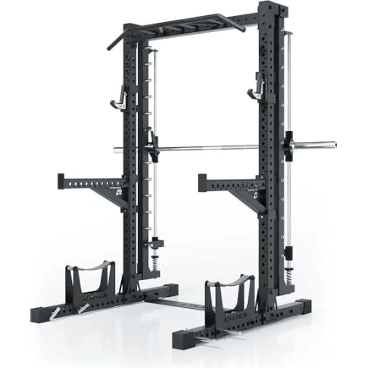 ATLETICA R7 Saber Squat Rack mit integrierter Multipresse, 203 cm Höhe, inklusive Smith Station und Pull-Up Bar – Bild 7