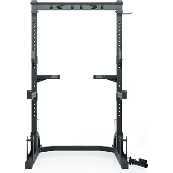 Atletica R7 Half Rack ∣ Stabiles 214 cm hohes Power Rack mit 102 kg Eigengewicht ∣ Professionelle J-Hooks ∣ Deadlift Station ∣ 70 mm Vierkantrohr – Bild 2