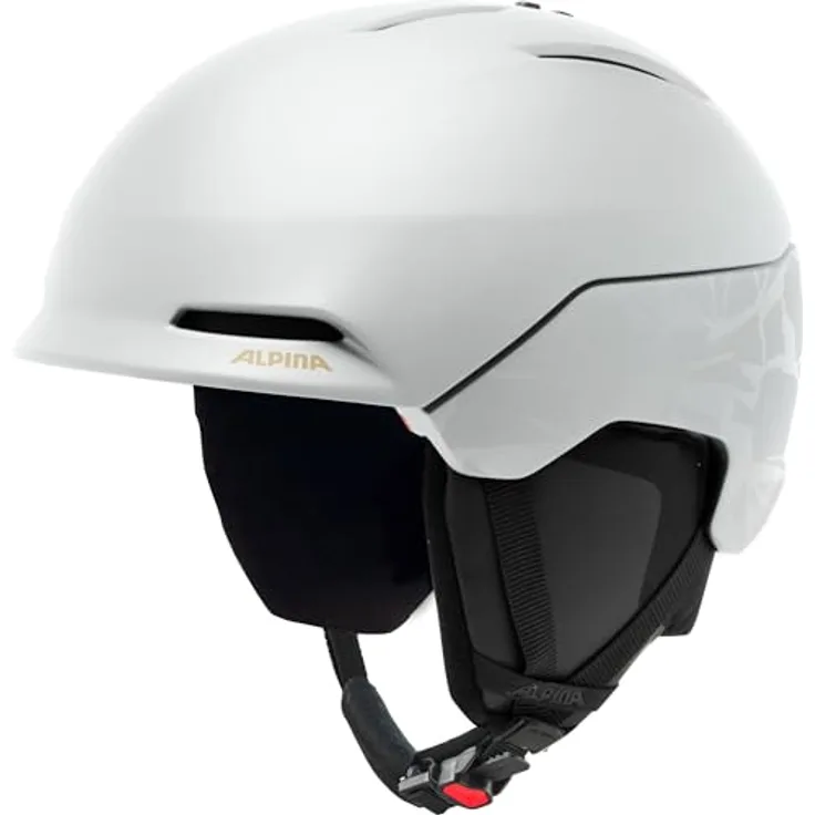 ALPINA NAX Skihelm für Erwachsene, sicherer und klimatisierter Helm mit waschbarem Innenfutter, White-camo matt, S (51-55 cm)