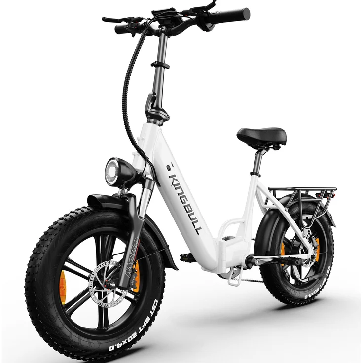 VANKEL Kingbull Klapp-Fat-Tire E-Bike, 250W Heckmotor, 48V 13.5Ah Akku, 20×4.0 Zoll Reifen, Shimano 7-Gang, LED-Beleuchtung, max. Reichweite 100 km