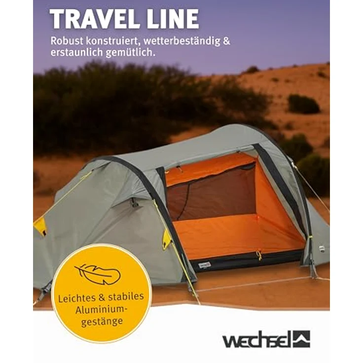 Wechsel Aurora 1 Travel Line, Tunnelzelt für 1 Person, 2.40 kg, leicht und strapazierfähig – Bild 7