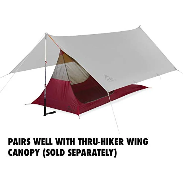 MSR Thru-Hiker Mesh House 1 Rot, Innenzelt, Größe 1 Person - Ultimativer Langstrecken-Schutz-Unterkunft – Bild 2
