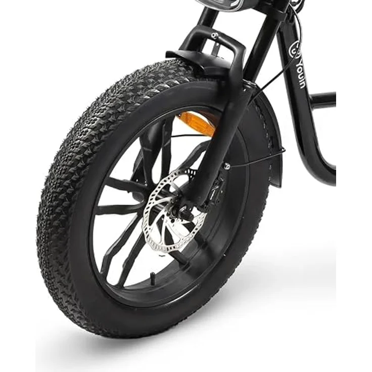 PixelPilot E-Bike Mountainbike Miami, 20 Zoll Fatbike mit 250 W Heckmotor, 720 Wh Akku, bis 100 km Reichweite, Shimano 7-Gang, Vollfederung – Bild 6