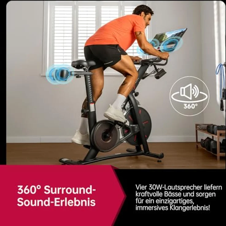 Yesoul G1M Max Heimtrainer Ergometer mit 21,5" FHD-Bildschirm, magnetischem Widerstand, 30 W Surround-Sound & Streaming-Funktionen – Bild 3