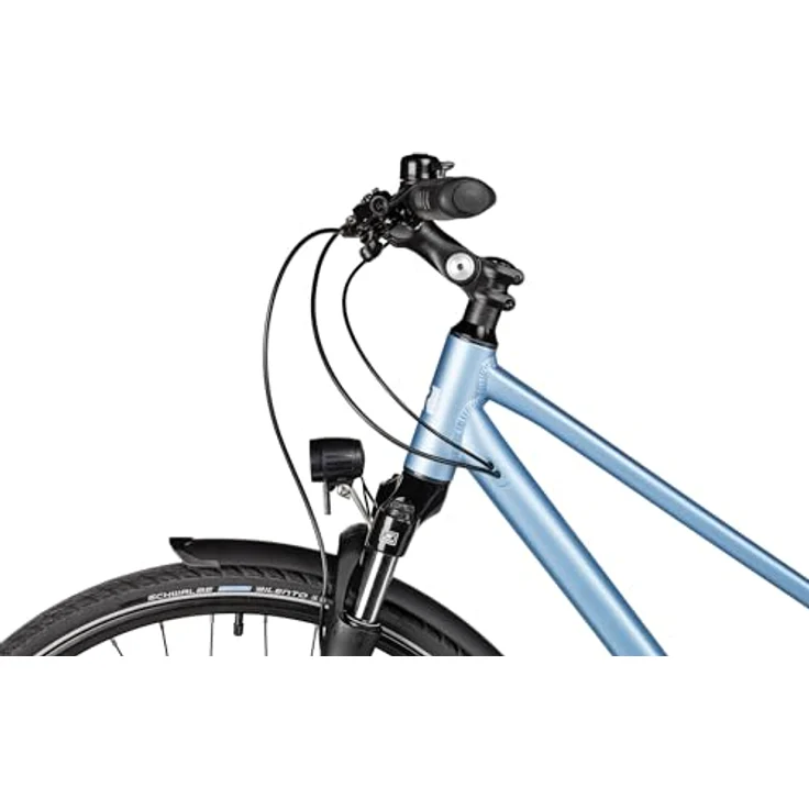 2R Manufaktur TRX GO Trapez Citybike, 28 Zoll, mit SR Suntour Federgabel, hydraulischen Scheibenbremsen und Nabenschaltung, hellblau, 56 cm – Bild 4