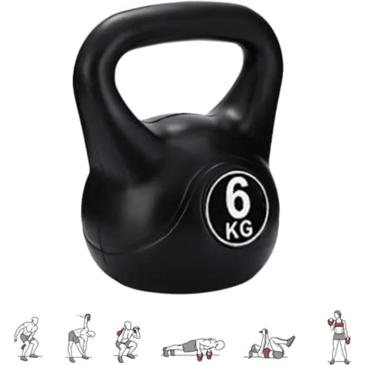 MAGIC SELECT 6 kg Kettlebell-Gewicht mit Ergonomischem Griff, Kettlebell-Hantel für Muskeltraining zu Hause und im Fitnessstudio.