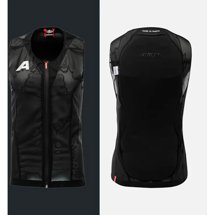 ALPINA PROSHIELD JUNIOR Vest, Flexibler & Atmungsaktiver Rückenprotektor für Kinder mit individuellem Sitz, Schwarz, Größe 152 – Bild 4