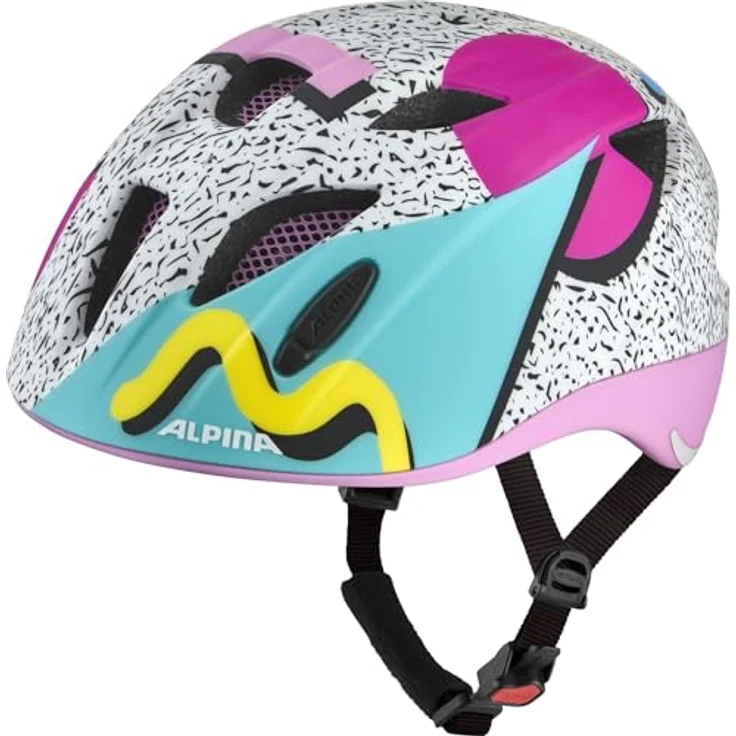 ALPINA XIMO Kinderfahrradhelm, leicht und bruchfest mit LED-Licht, Retro matt, 49-54 cm, optimale Passform und gute Belüftung – Bild 1