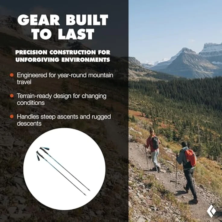 BLACK DIAMOND Distance Carbon Z Trekking- und Laufstöcke, ultraleicht und faltbar, Kohlefaser, feste Länge 110 cm, Desert Sky – Bild 4