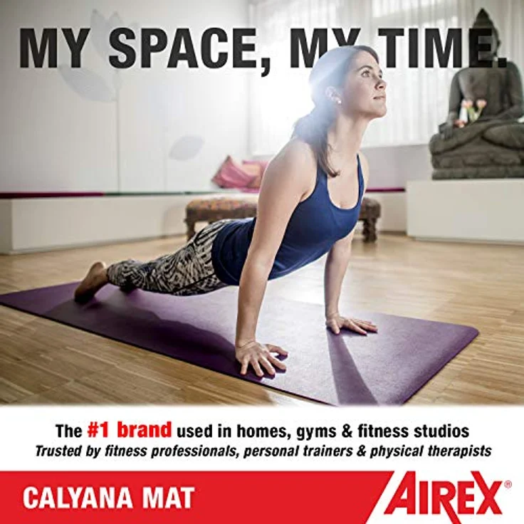 Airex CALYANA Yogamatte Prime Yoga, ozeanblau, rutschfest & gelenkschonend, ca. 185 x 66 x 0.45 cm – Bild 4