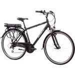 F.lli Schiano E-Ride, E-Bike Trekking 28 Zoll, 250W Motor, 36V 10.4Ah abnehmbarer Akku, Herren, Schwarz