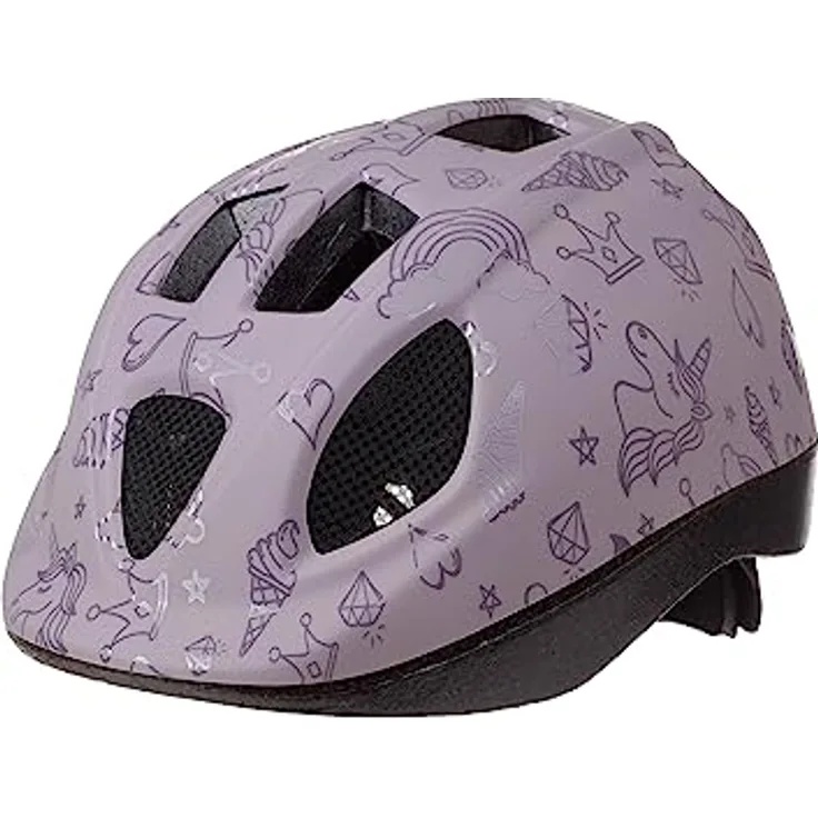 Polisport Unisex-Youth Kids Helmet-Fantasy, verstellbarer Fahrradhelm für Kinder, XS (46-53 cm), Weiß, mit Anti-Moskitonetz und 10 Lufteinlässen