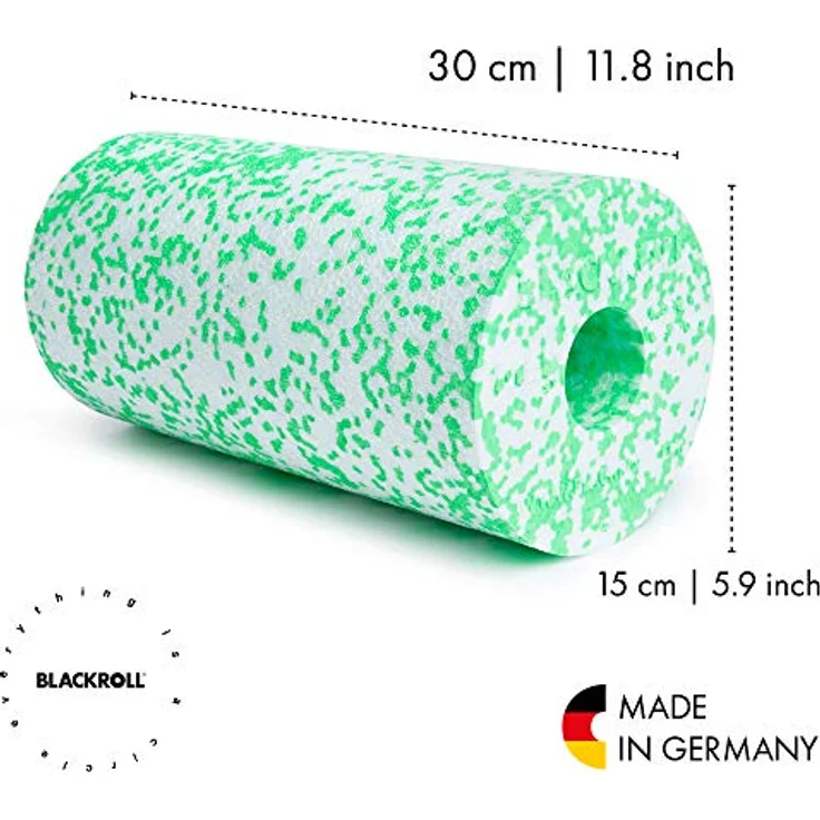 BLACKROLL® MED Faszienrolle, weiche Massagerolle für schmerzempfindliche Menschen, 30 cm x 15 cm, Weiß/Grün, Made in Germany – Bild 2