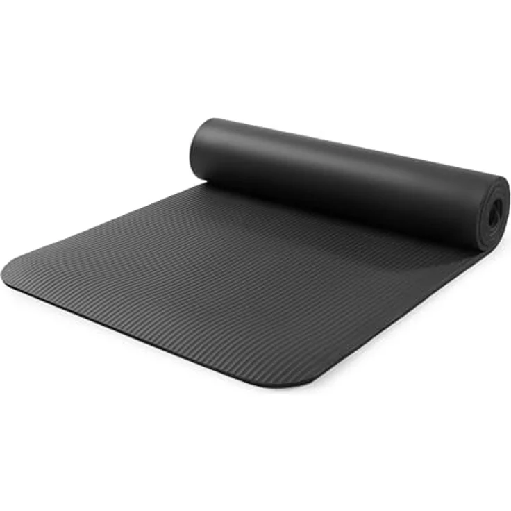 HyperMotion Yogamatte HYP58 YOGA MAT 0.8B, NBR-Schaumstoff, 183x61x0,8 cm, Schwarz, mit Tragegurt – Bild 18