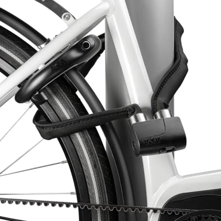 AXA Foldable Veloschloss, schlüsselbetrieben, gehärteter Stahl, inkl. Halterung und 2x Schlüssel, schwarz – Bild 8