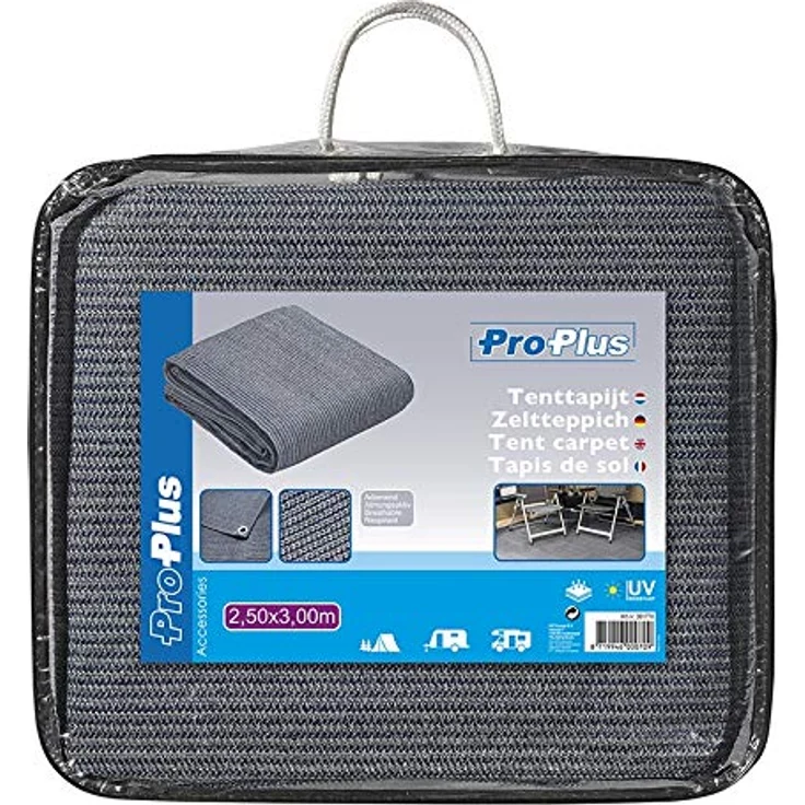 ProPlus Zeltteppich Grau Vorzeltteppich mit Metall Ösen und UV-Stabilisierung (2,5 x 3 Meter) – Bild 5