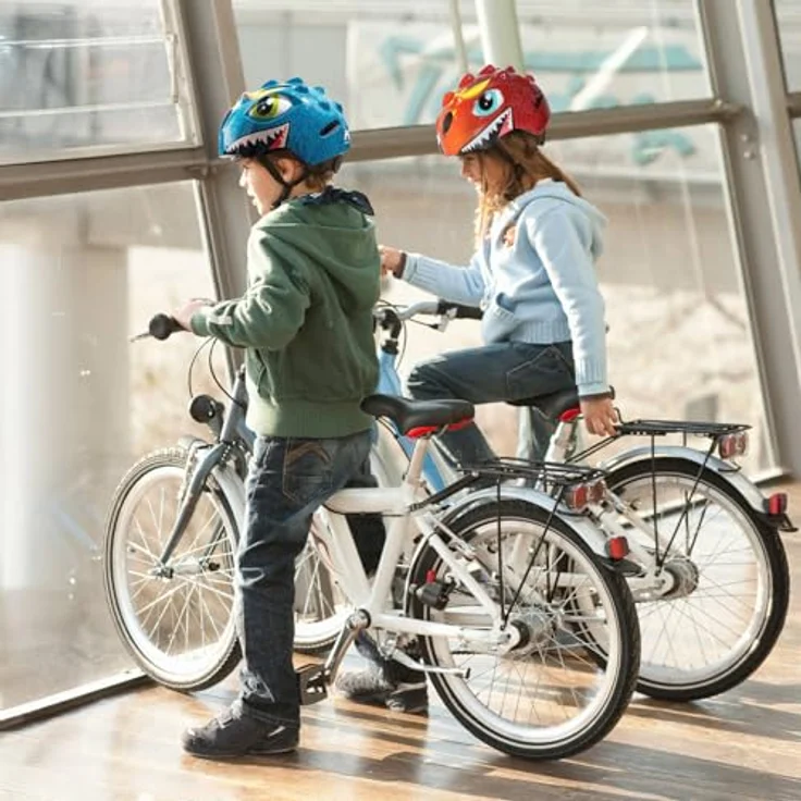 Wozinsky HT-006N, Leichtgewicht-Kinderfahrradhelm Größe S 50–54 cm, 360° System, rot – Bild 7