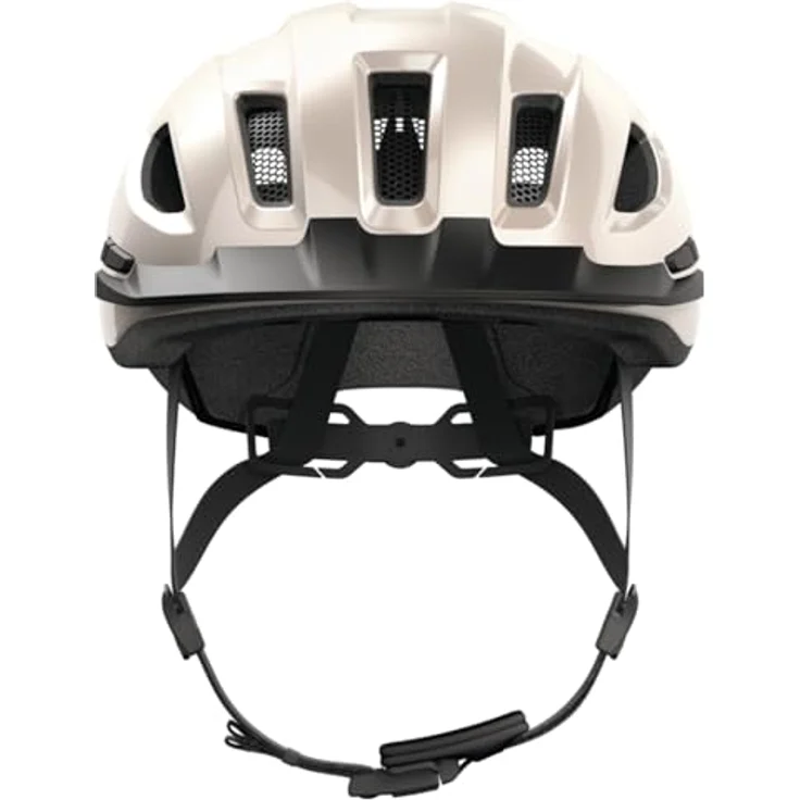 ABUS Urban-I 4.0 Fahrradhelm, mit aufladbarem Rücklicht, 2 Leuchtmodi, Zopf-Öffnung und magnetischem Verschluss, Größe L, beige – Bild 2