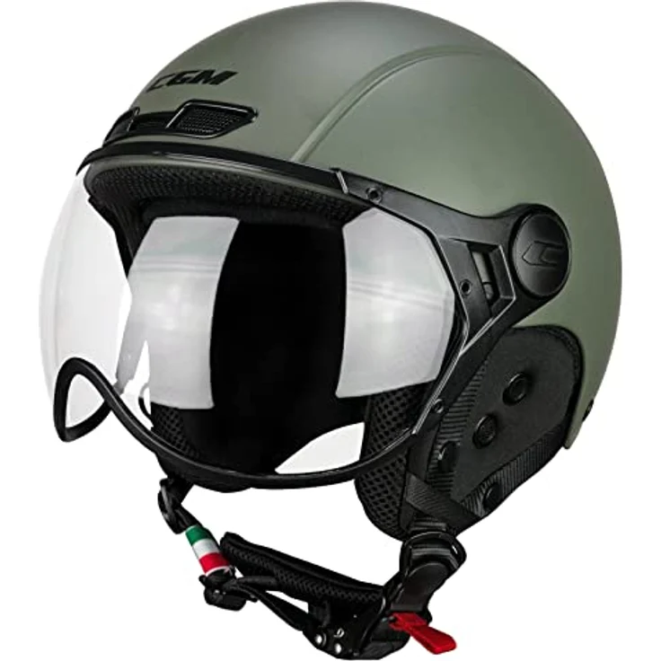 CGM EBI Skihelm CGM Unisex Erwachsene, Mattgrün, Größe M (57-58 cm), mit integrierter Belüftung und reflektierenden Elementen – Bild 3