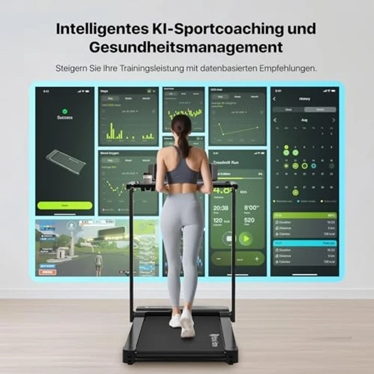 Mobvoi Home Laufband Ultra, 3-in-1 Gehpad mit 6% Steigung, 2,5 PS, Bluetooth, große Lauffläche, bis 12 km/h, max. 120 kg – Bild 4