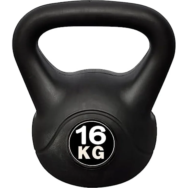 vidaXL Kugelhantel 16 kg, robuste Betonhantel mit Kunststoff-Ummantelung für bodenschonendes Training – Bild 3