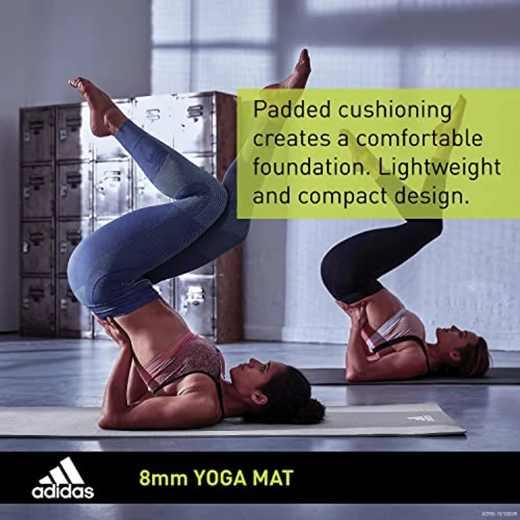 Adidas Yoga Mat 8mm Grey - Rutschfeste Yogamatte für Yoga, Pilates und Bodenübungen – Bild 3