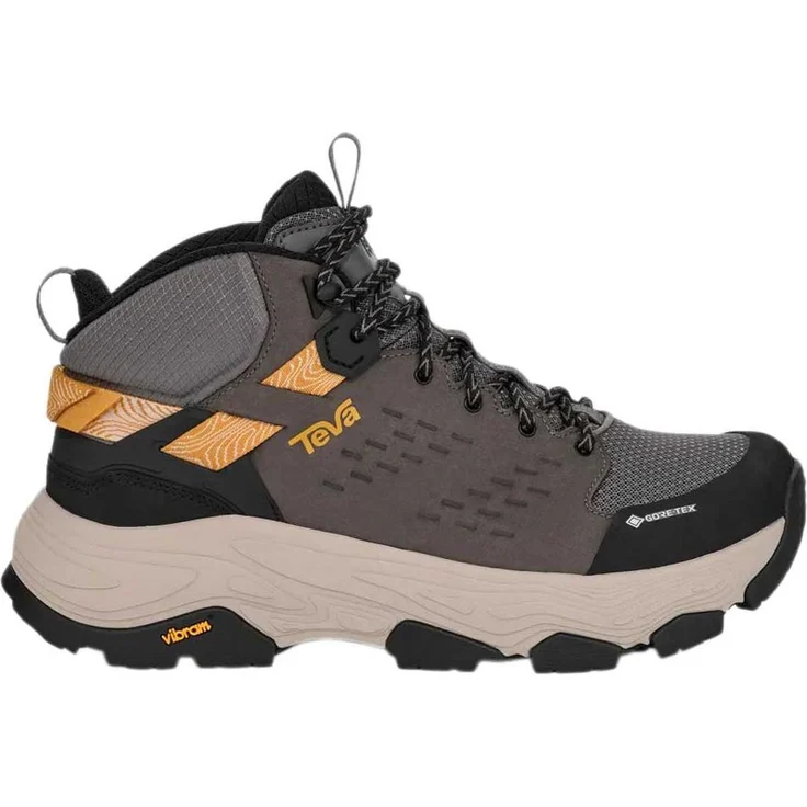 Teva Grandview Max GTX Wanderschuhe, wasserdicht mit Vibram MegaGrip-Sohle, grau EU 42 1/2