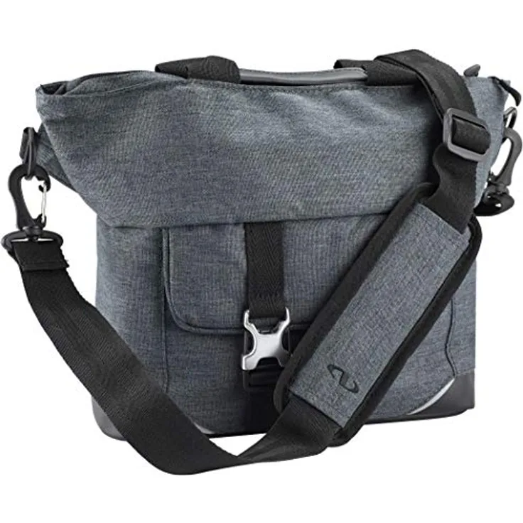 Norco Milford Lenkertasche, Tweed Grey 2021, mit KLICKfix Adapterplatte und großer Öffnung für einfaches Befüllen