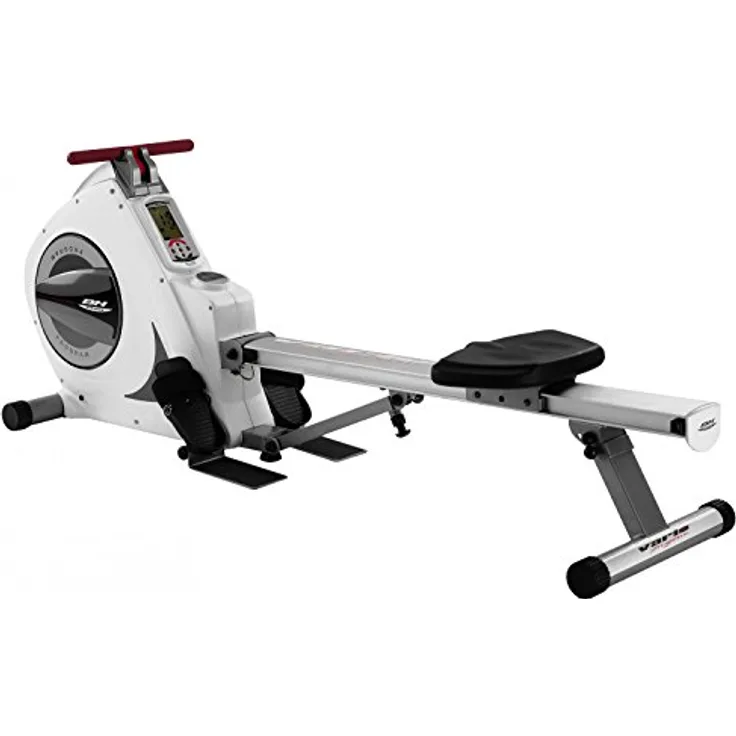 BH Fitness Vario Program R350 klappbares Rudergerät, Rudermaschine, 8 kg Schwunggewicht, mit LCD Monitor