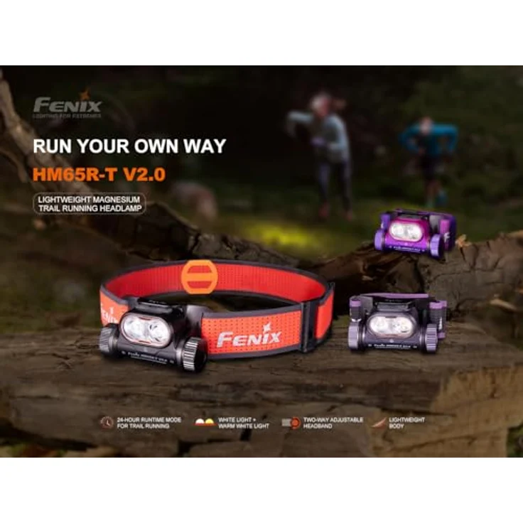 Fenix HM65R-T v2.0, wiederaufladbare Stirnlampe mit 1600 Lumen, bis zu 300 Stunden Laufzeit, bidirektionales Kopfband, IP68 staub- und wasserdicht – Bild 5