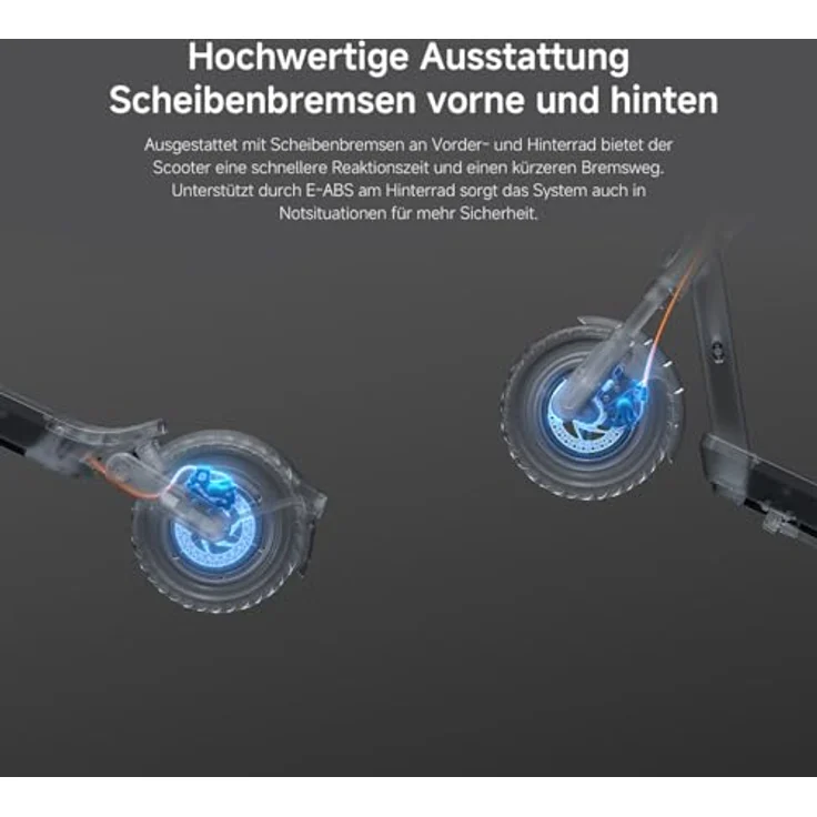 XIAOMI Electric Scooter 6 Max E-Scooter, 12 Zoll Tubeless, 70 km Reichweite, 1100W, Doppelscheibenbremse, TFT-Display, Grau – Bild 8