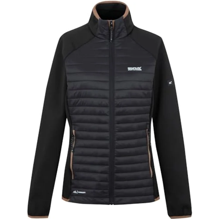 Regatta Clumber Hybrid Softshelljacke Damen, wasserabweisend, mit Warmloft-Isolierung, Schwarz, Größe 42 – Bild 1