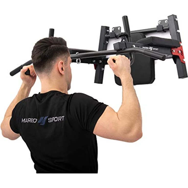 Marbo Sport Die multifunktionale Dip-Station/Klimmzugstange für die Wandmontage (2in1) MH-U205 | Made in EU – Bild 4