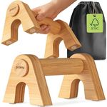 Praknu Liegestützgriffe aus Holz - Gelenkschonende & Rutschfeste Paralletes mit Tragetasche - Ergonomische Push Up Bars für Calisthenics, Handstand & Liegestütze - Für Zuhause & Outdoor