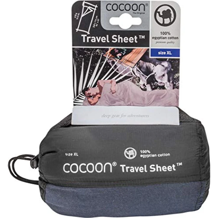 Cocoon Schlafsack, 240 cm aus ägyptischer Baumwolle, für warme und tropische Klimazonen, lang und breit geschnitten – Bild 2