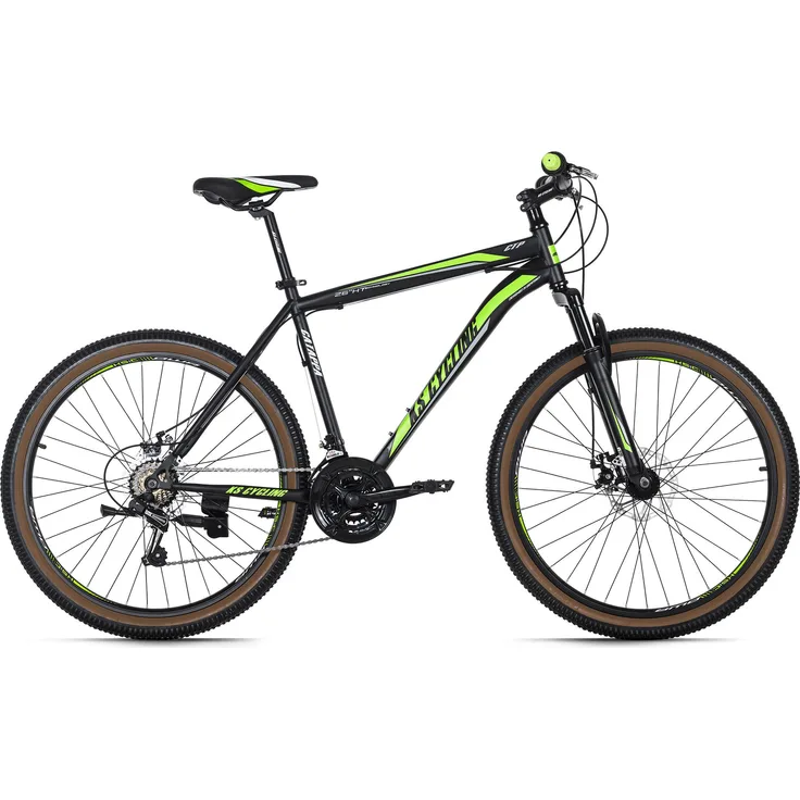 KS Cycling Mountainbike Hardtail Catappa, 26 Zoll, 21-Gang-Kettenschaltung, schwarz-grün