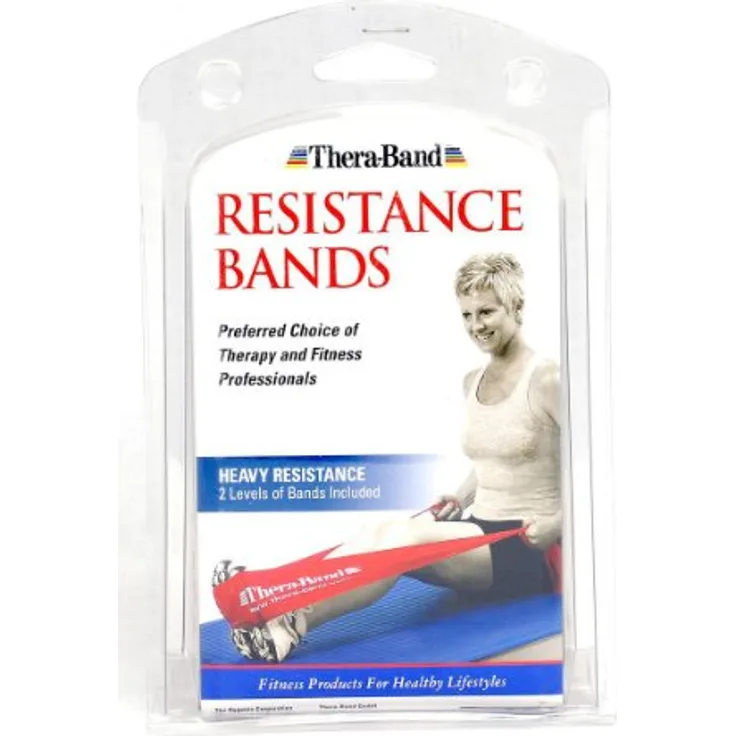 THERABAND Thera-Band® Übungsbänder Set STARK, schwer - blau/schwarz, 2 x 1,50 m