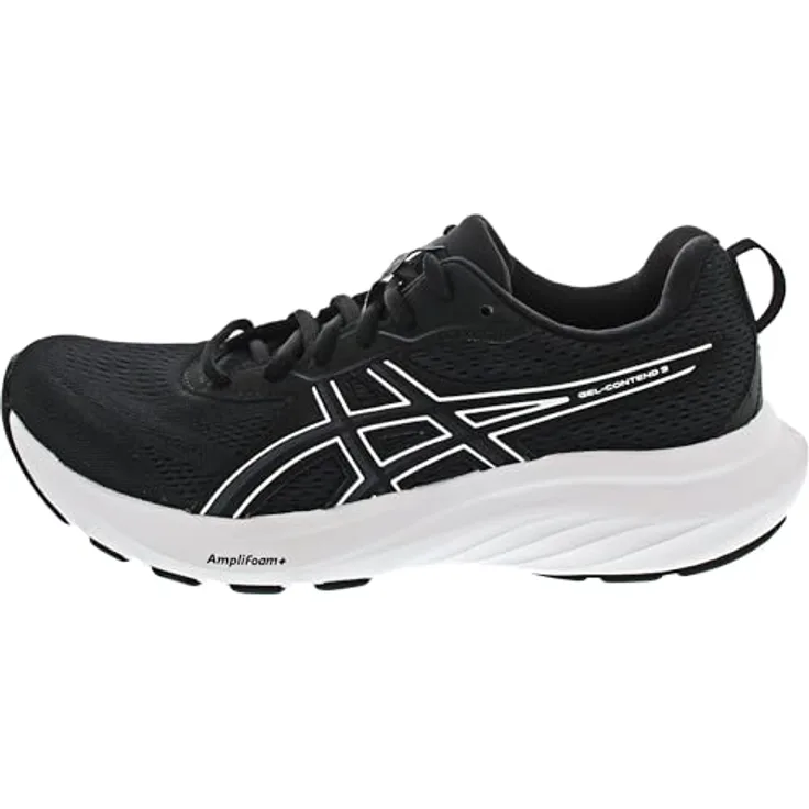 Asics Gel Contend 9, Herren Laufschuh mit Gel-Technologie, schwarz, Größe 42.5
