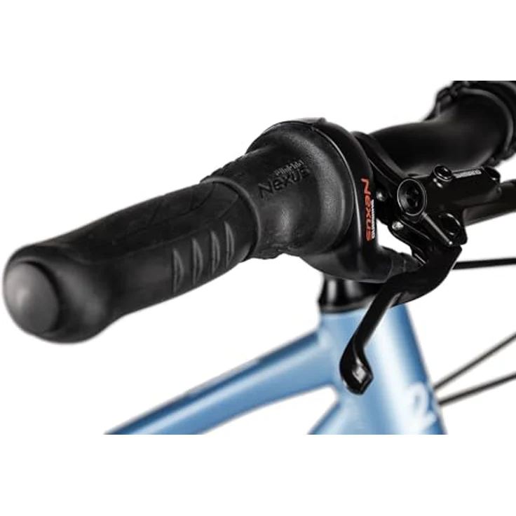2R Manufaktur TRX GO Trapez Citybike, 28 Zoll, mit SR Suntour Federgabel, hydraulischen Scheibenbremsen und Nabenschaltung, hellblau, 56 cm – Bild 6