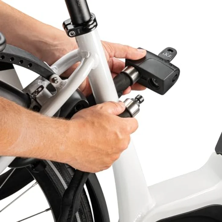 AXA Foldable Veloschloss, gehärteter Stahl, schlüsselbetrieben, inklusive Halterung und Online-Schlüsselservice – Bild 7