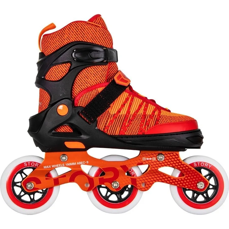 Story Urban Verstellbarer Inline-Skate, 90 mm PU-Räder, hohe Stabilität, orange