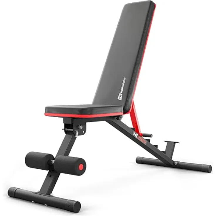 Hop-Sport Hantelbank HS-2050HB, klappbar & stabil, multifunktional, bis 160 kg belastbar