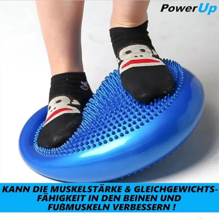MAVURA PowerUp Sitzkissen Trainingskissen Luftkissen Sitzhilfe, Balance Board Kissen aufblasbar mit Luftpumpe – Bild 2